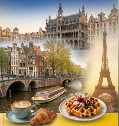 رحلة باريس بروكسل امستردام : جولة يوم واحد